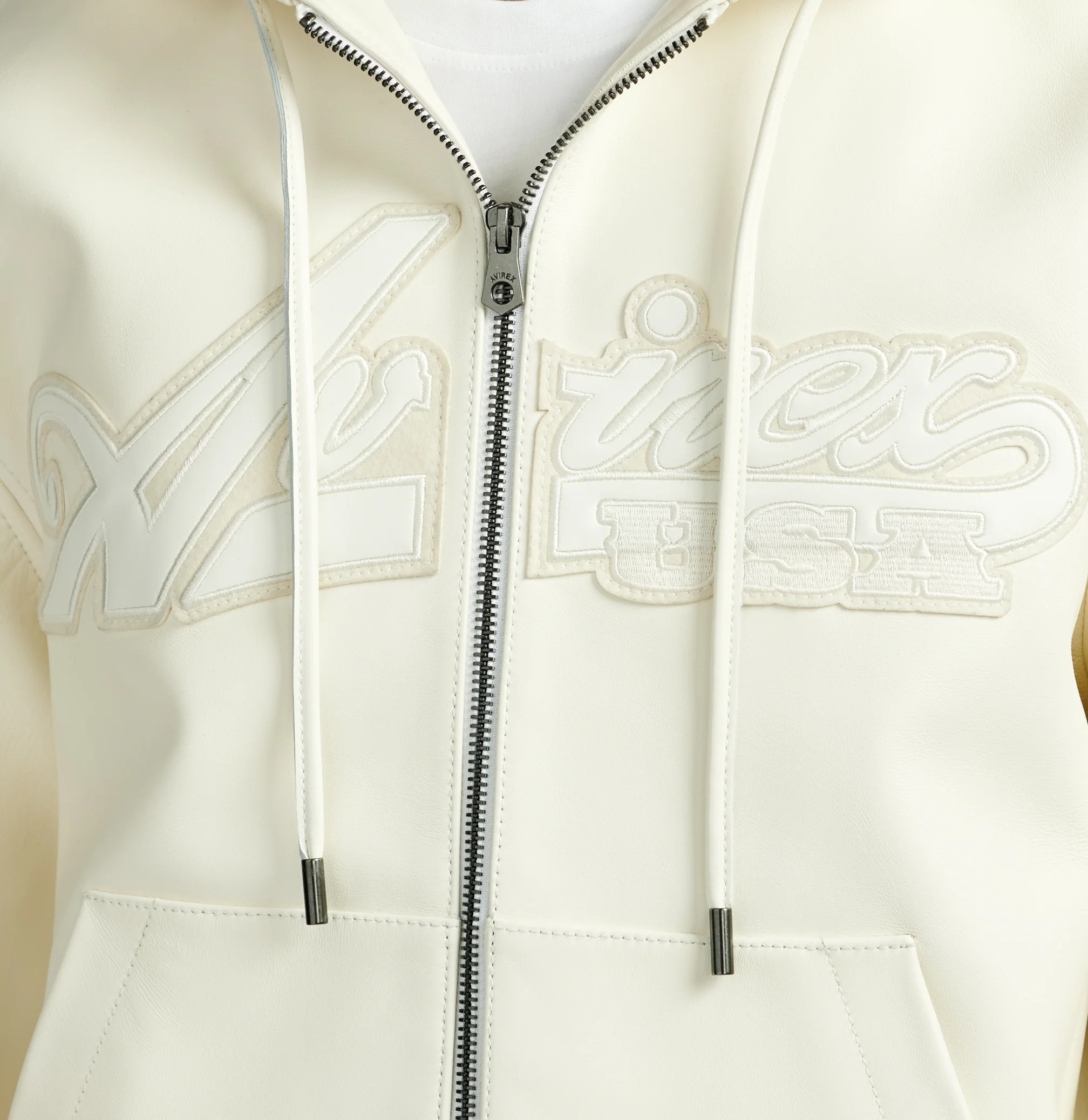 SCRIPT NAPPA LEATHER HOODIE - Image 8